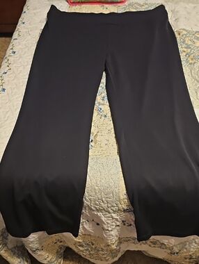 Lane Bryant Black Wide-Leg Knit Pants